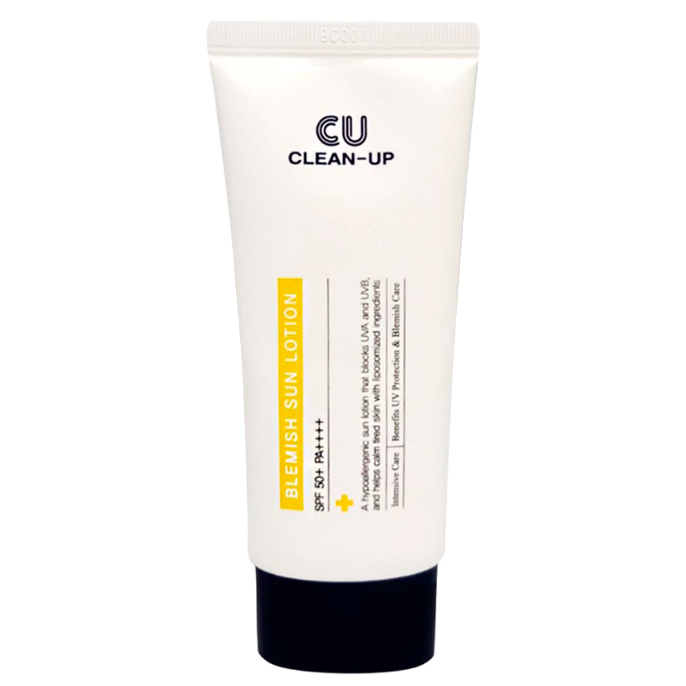 Лёгкий гипоаллергенный солнцезащитный лосьон CUSKIN Clean Up Blemish Sun Lotion SPF 50, 60 мл